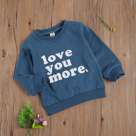 lioraitiin 0-4Y Infant Kids Girls Boys Sweatshirt Tops Letter Print Long Sleeve Pullover Casual Tops 3 Colors Autumn Clothes