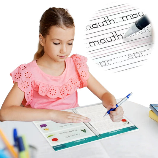 Grooved Writing Practice Books Handwriting Workbooks Letter Tracing Books for Kids Ages 3-5 Preschool Learning Activities