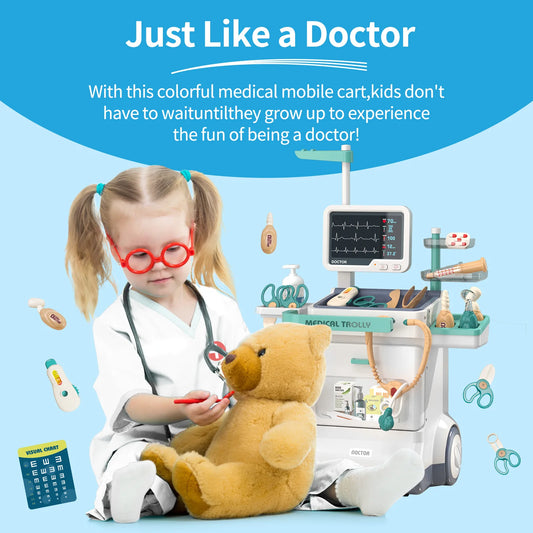 Children's Doctor Toy Set Role-Playing Injection and Stethoscope Simulation for Medical Play Birthday Gift for Boys and Girls
