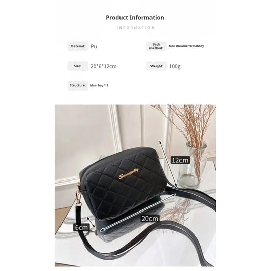 Tassel Small Messenger Bag For Women Trend Lingge Embroidery Camera Female Shoulder Bag Fashion Chain Ladies Crossbody Bags