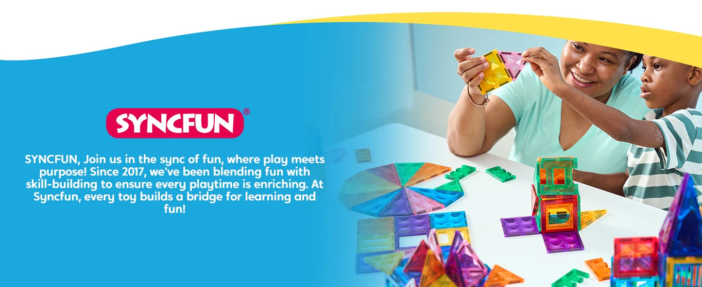 JOYFY 66PCS Magnetic Building Tiles Toys Durable and Creative STEM Building for Kids Aged 3-8 Educational Montessori Toys Gift