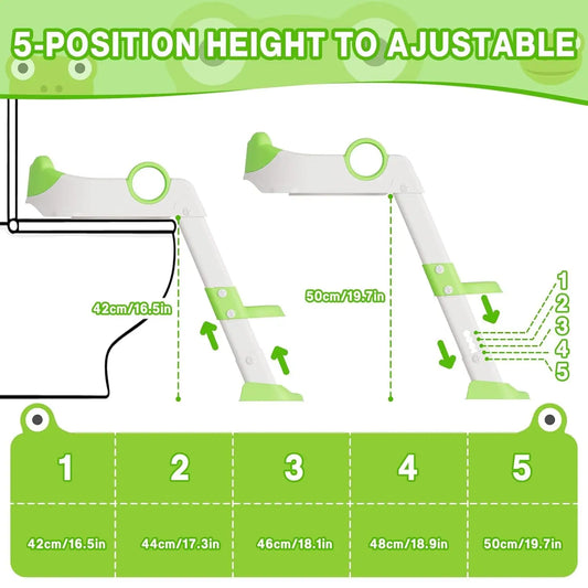 Potty Training Seat with Adjustable Height Step Stool Ladder Anti-Slip Pads for Safety Toddler Toilet Trainer for Girls Boys