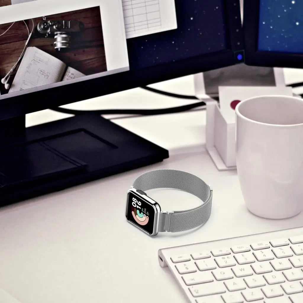 Milanese loop For Xiaomi Mi Watch Lite strap Metal Magnetic Band Redmi watch 2 lite/Redmi watch 1 2/Horloge 2 Bracelet+Case