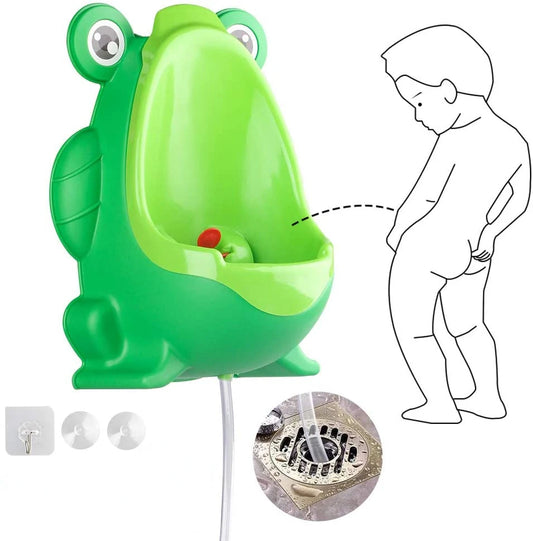1pc Animal Cartoon Design Baby Boy Frog Potty Toilet Urinal Pee Trainer Wall-Mounted Toilet Pee Trainer For 0-6 Ages