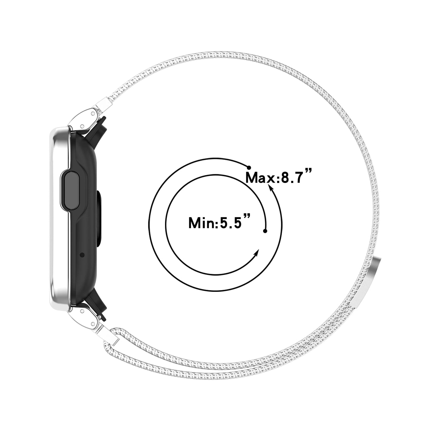 Milanese loop For Xiaomi Mi Watch Lite strap Metal Magnetic Band Redmi watch 2 lite/Redmi watch 1 2/Horloge 2 Bracelet+Case