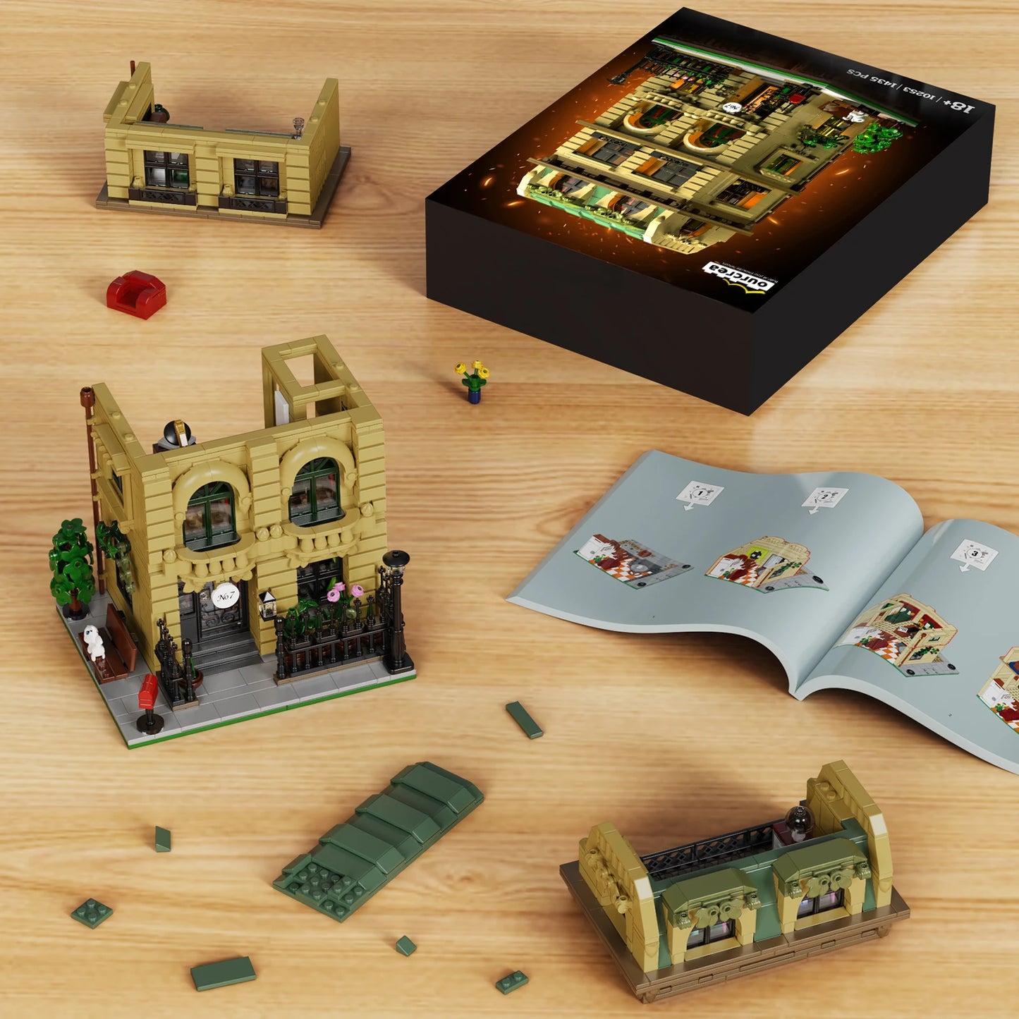 Sheffield House Building Blocks Set Nanny Home Street View Retro Architecture Model Bricks Toys Birthday Gifts for Kids Adults