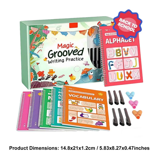 Grooved Writing Practice Books Handwriting Workbooks Letter Tracing Books for Kids Ages 3-5 Preschool Learning Activities