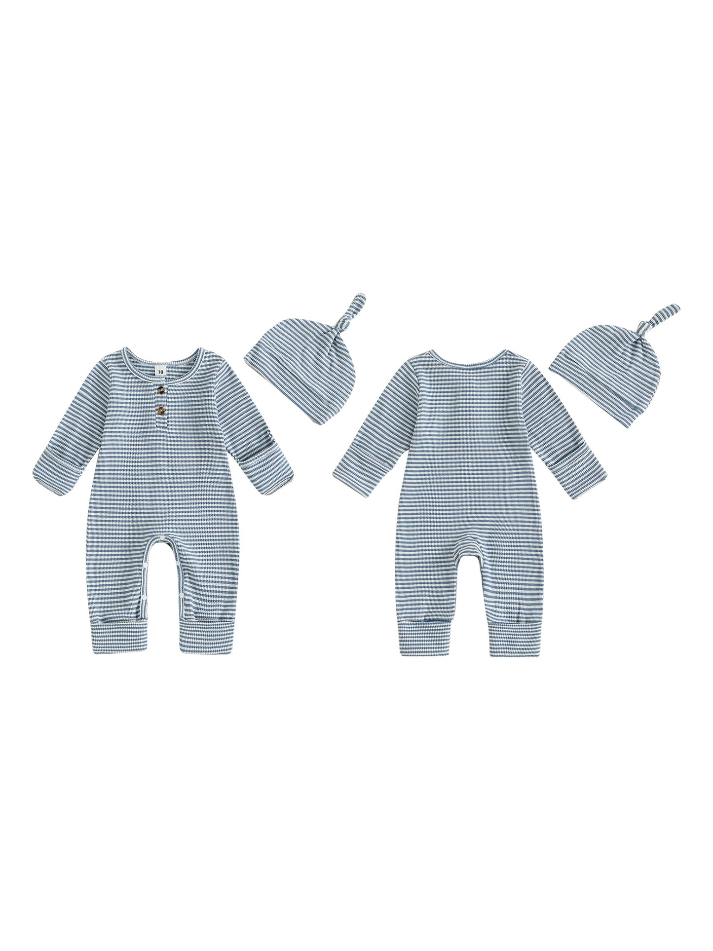 Newborn Baby Winter Outfit Set Knitted Sweater Hoodie Long Sleeve Romper Pants Hat 4 Pcs Warm Clothing Set for Boys Girls