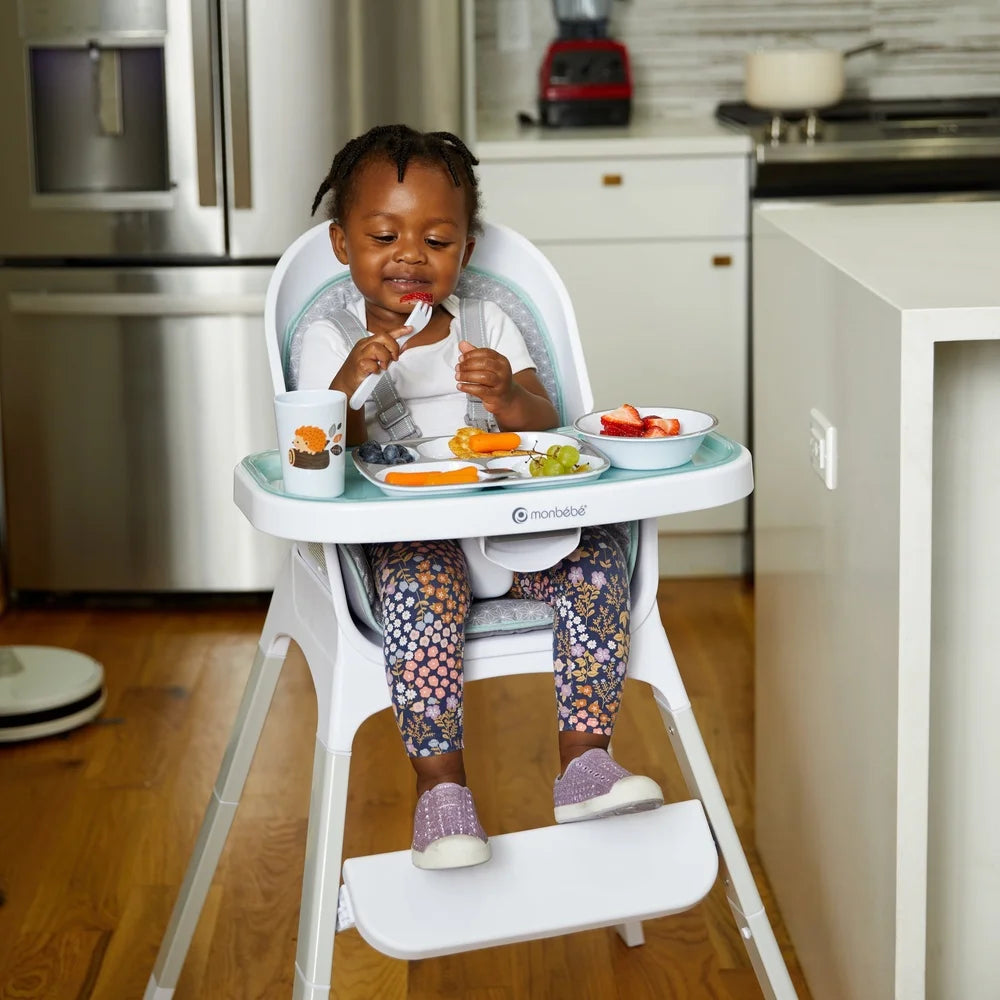 Kids 5-Piece Mealtime Set Woodland Characters Plate Bowl Cup Fork Spoon BPA Free Dishwasher Safe Perfect Gift Children