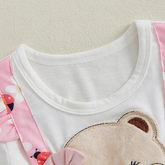 Adorable Baby Girl Floral Print Romper with Matching Headband Set for Summer Outings - Newborn Fashion Essentials