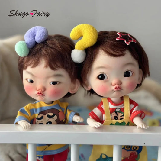 WuYaLi Bjd Dolls Expressive Big Head Pout Angry Face Cuty Ball Jointed Doll Bjd New Year Gift
